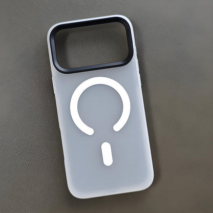Matte magnetic phone case with camera surround