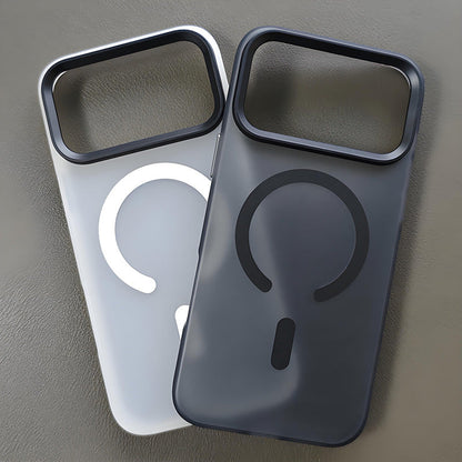 Matte magnetic phone case with camera surround