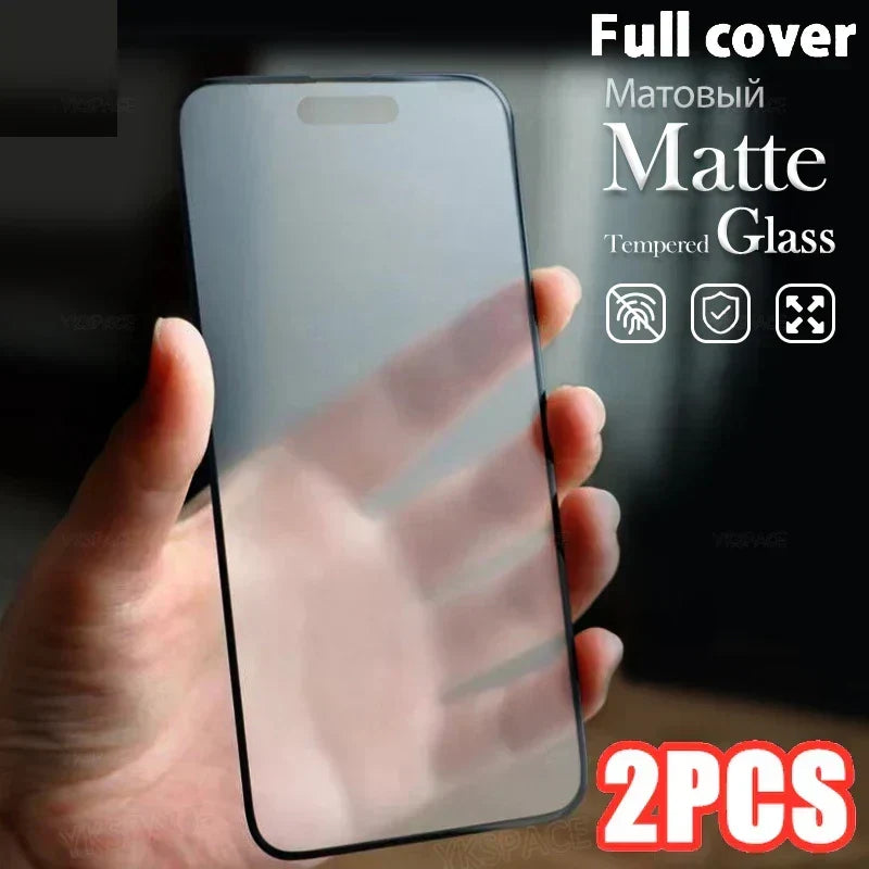 Matte 9H tempered glass screen protector - 2 pack