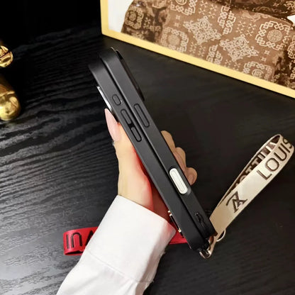 Louis Vuitton-inspired bright monogram phone case with letter detail