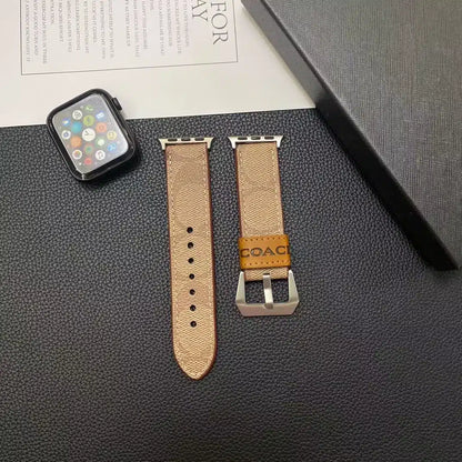 Coach-inspired monogram Apple Watch band with contrast loop