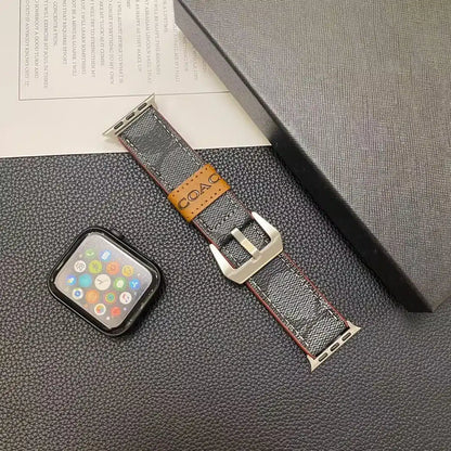 Coach-inspired monogram Apple Watch band with contrast loop