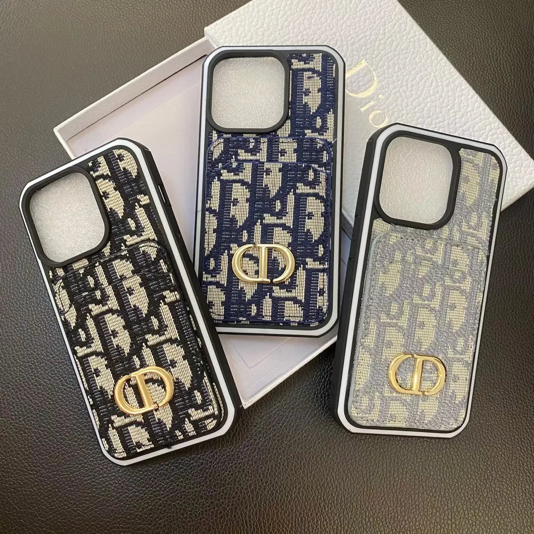 Dior-inspired repeating pattern case for iPhone 16 Pro Max