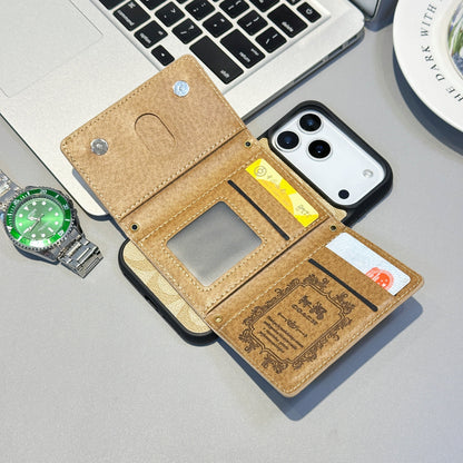Coach-inspired monogram iPhone 17 Pro case with back card pocket