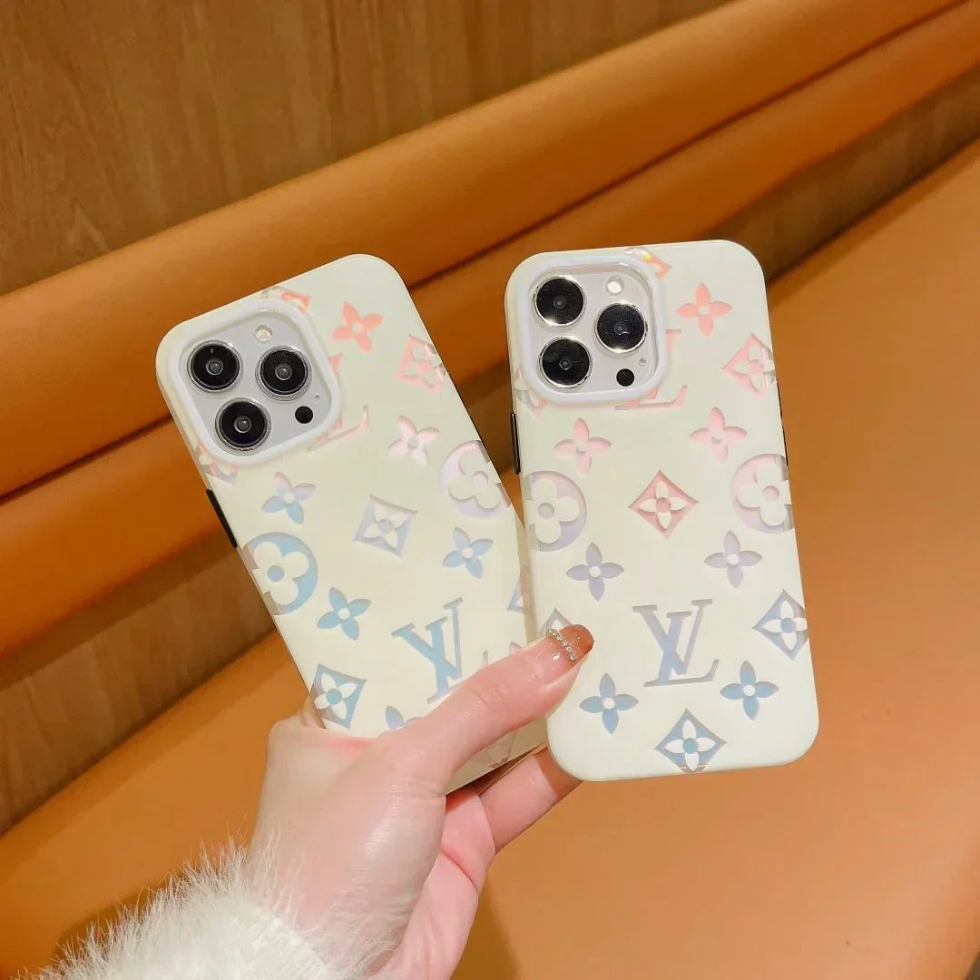Louis Vuitton-inspired pastel monogram case for iPhone 14 Pro