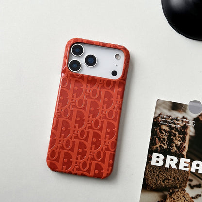 Dior-inspired bright all-over pattern case for iPhone 17 Pro Max