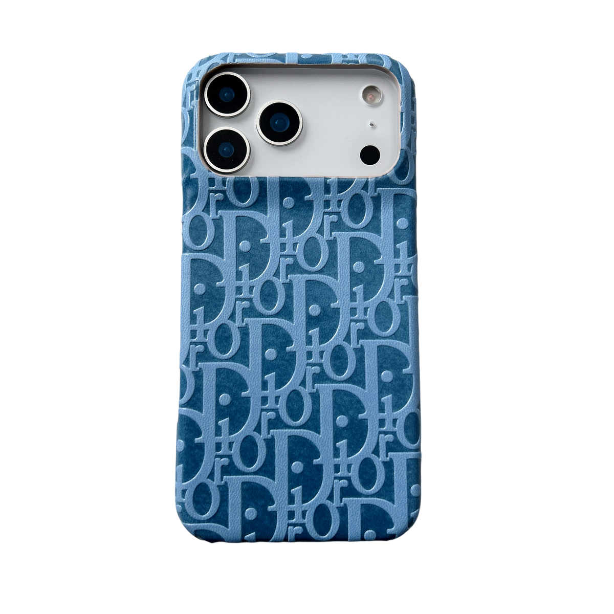 Dior-inspired bright all-over pattern case for iPhone 17 Pro Max
