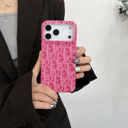 Dior-inspired bright all-over pattern case for iPhone 17 Pro Max