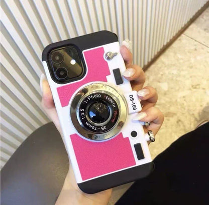 Emily in Paris-inspired camera design phone case with strap