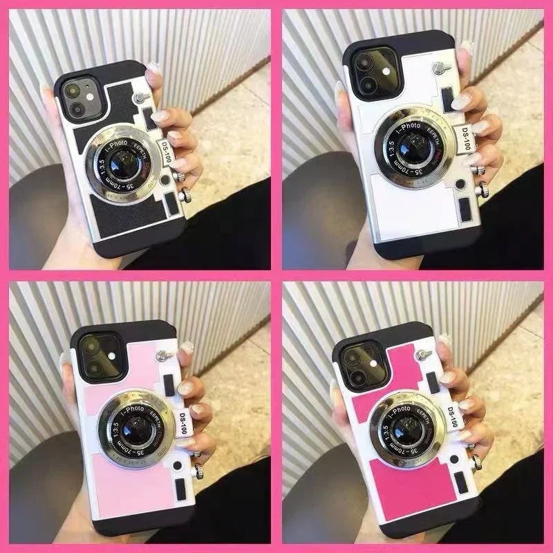 Emily in Paris-inspired camera design phone case with strap