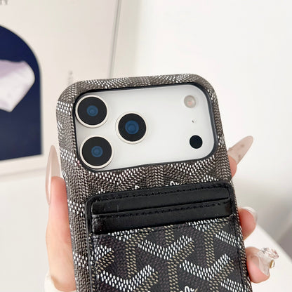 Goyard-inspired chevron pattern MagSafe iPhone case