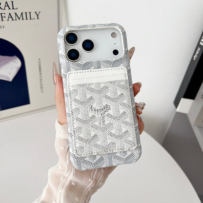 Goyard-inspired chevron pattern MagSafe iPhone case