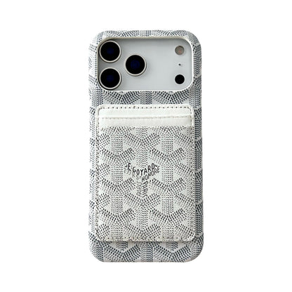 Goyard-inspired chevron pattern MagSafe iPhone case