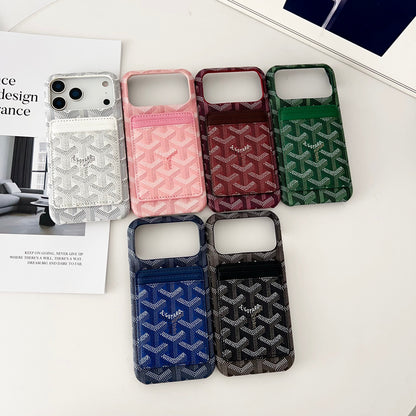 Goyard-inspired chevron pattern MagSafe iPhone case