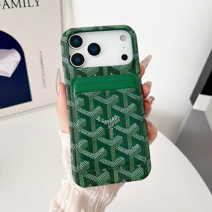 Goyard-inspired chevron pattern MagSafe iPhone case