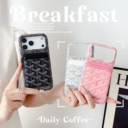 Goyard-inspired chevron pattern MagSafe iPhone case