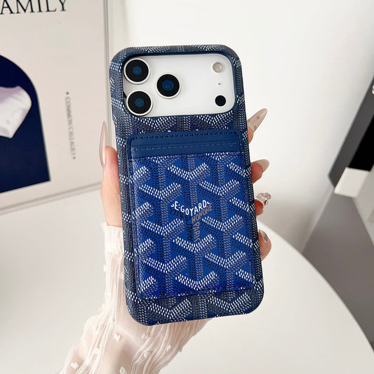 Goyard-inspired chevron pattern MagSafe iPhone case