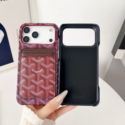 Goyard-inspired chevron pattern MagSafe iPhone case