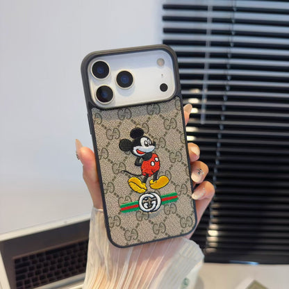 Gucci-inspired character print monogram iPhone 17 case