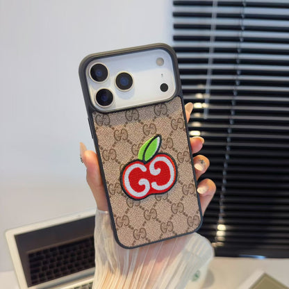 Gucci-inspired character print monogram iPhone 17 case