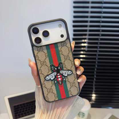 Gucci-inspired character print monogram iPhone 17 case