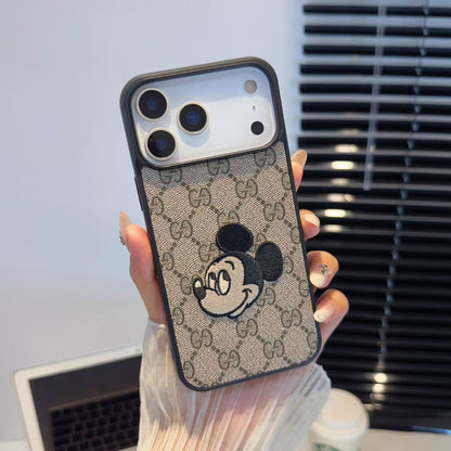 Gucci-inspired character print monogram iPhone 17 case
