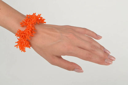 Handmade seed beaded unique bracelet stylish designer jewelry present for woman