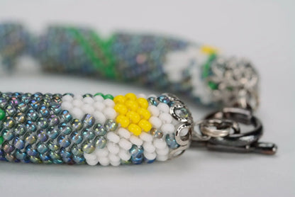 Handmade braided bracelet "Chamomile"
