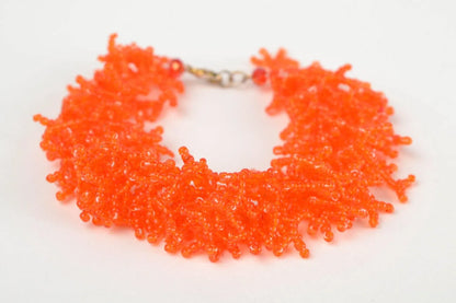 Handmade seed beaded unique bracelet stylish designer jewelry present for woman