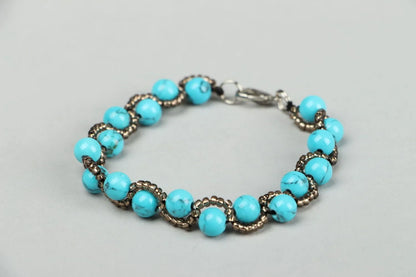 Handmade bracelet with turquoise