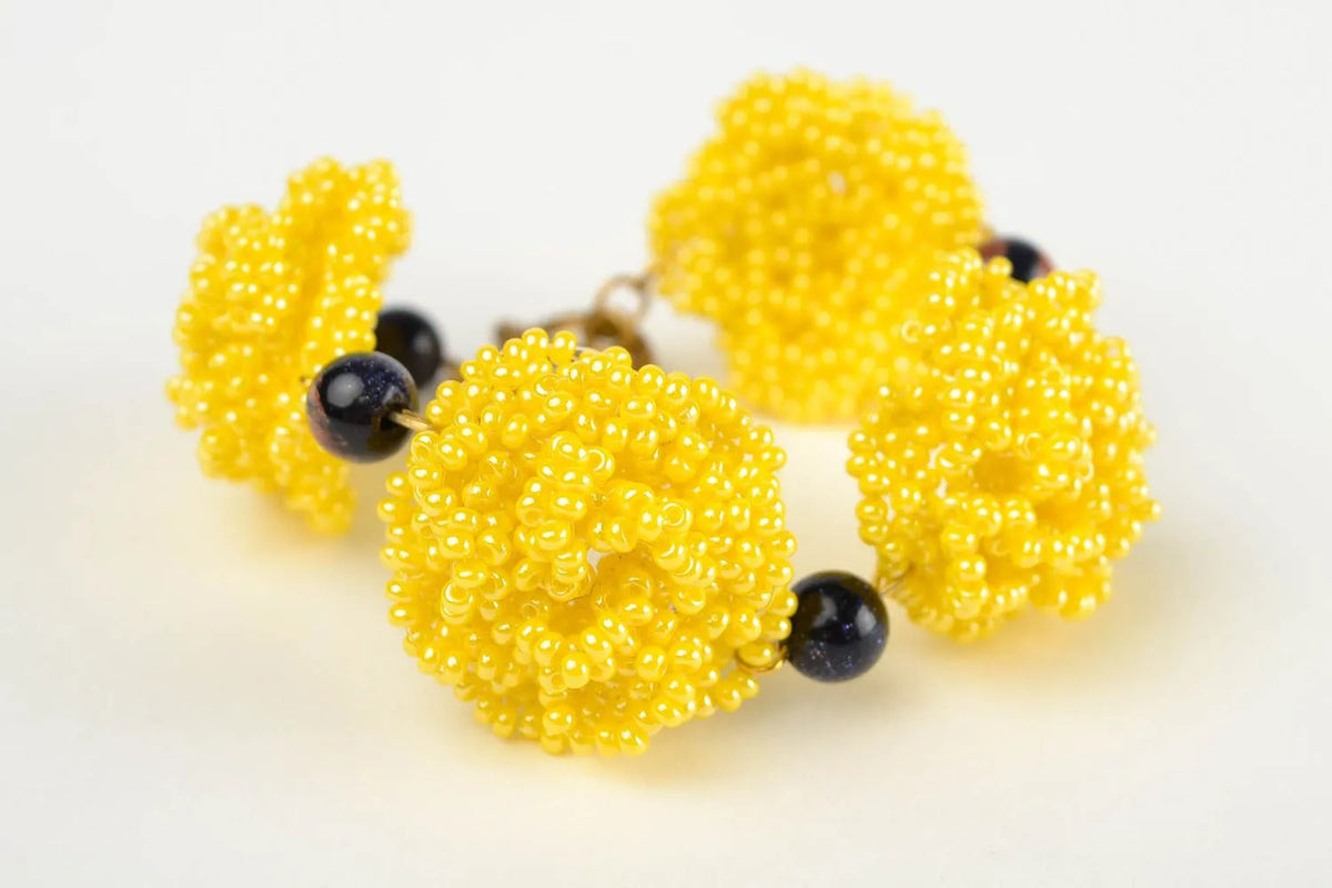 Handmade bracelet made of seed beads unique designer bijouterie bracelet gift