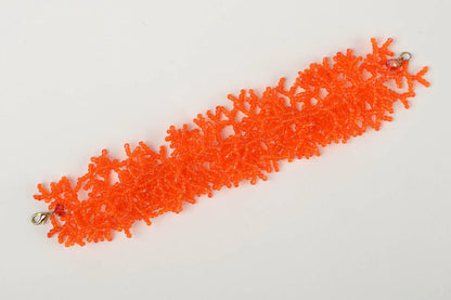Handmade seed beaded unique bracelet stylish designer jewelry present for woman