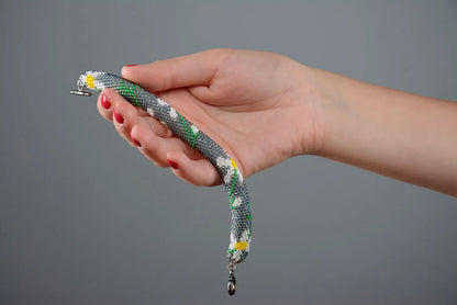 Handmade braided bracelet "Chamomile"