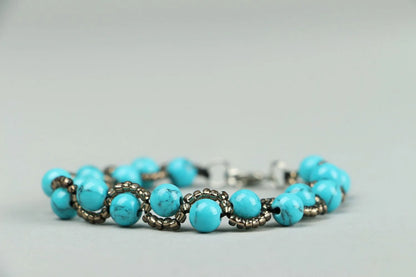 Handmade bracelet with turquoise