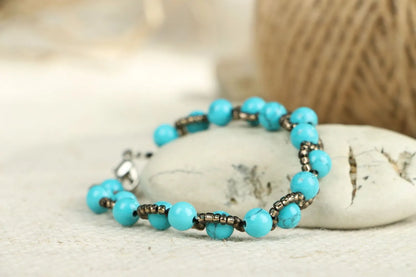 Handmade bracelet with turquoise
