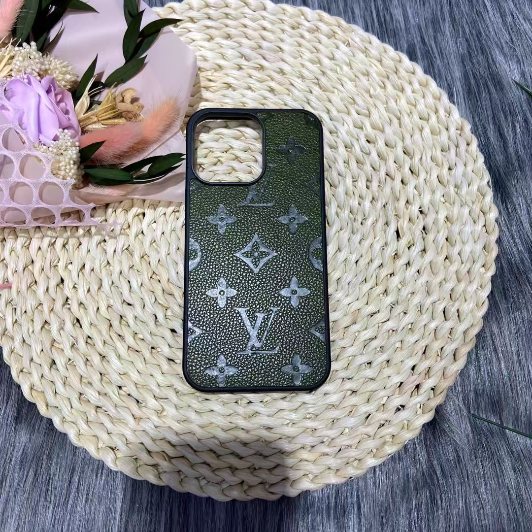 Louis Vuitton-inspired bright monogram case for iPhone 16 Pro Max