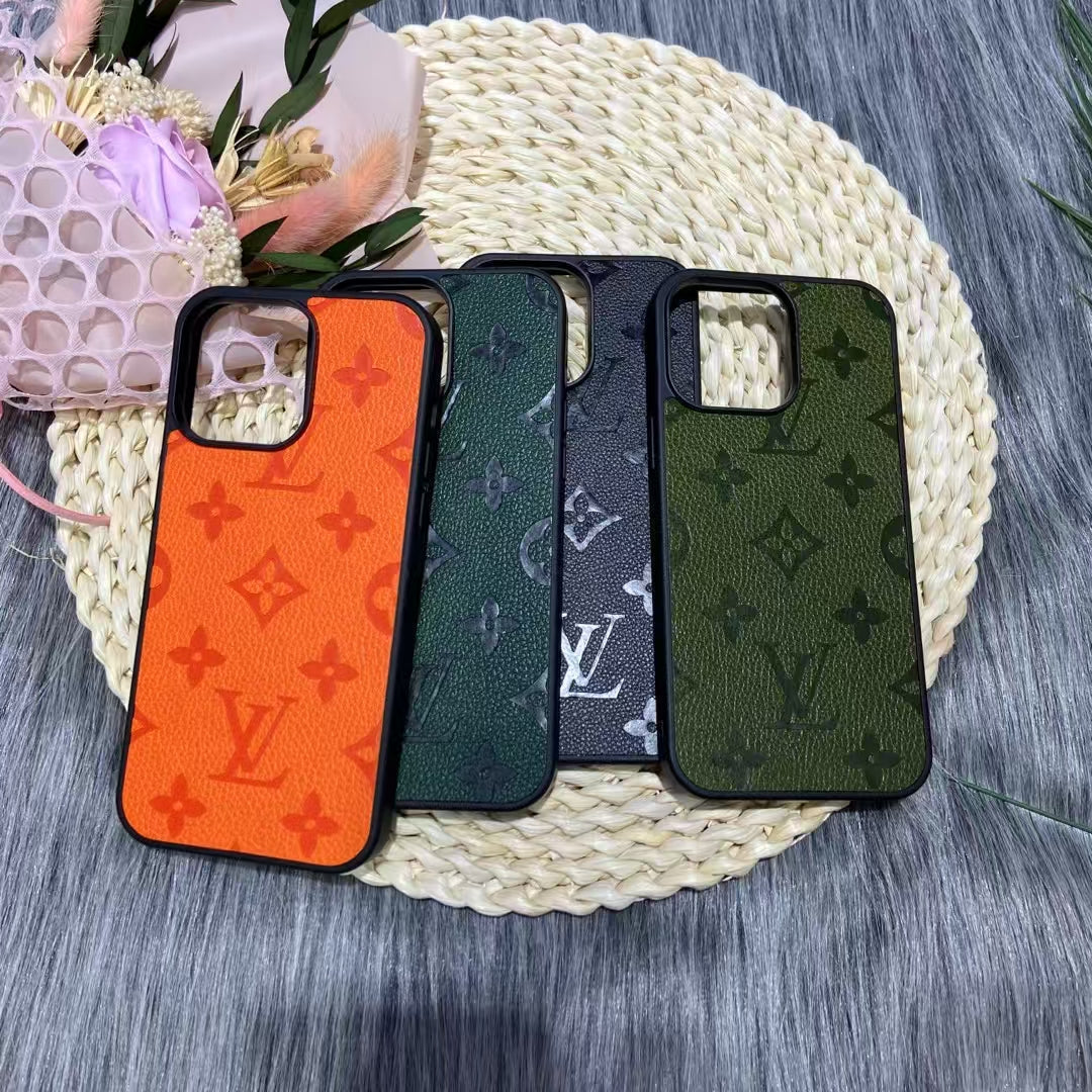 Louis Vuitton-inspired bright monogram case for iPhone 16 Pro Max