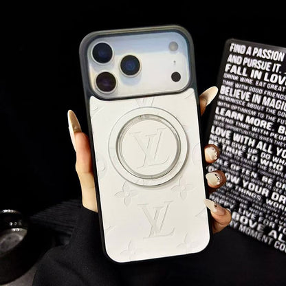 Louis Vuitton-inspired monogram iPhone 17 case with magnetic ring