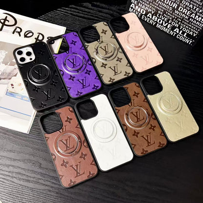 Louis Vuitton-inspired monogram iPhone 17 case with magnetic ring