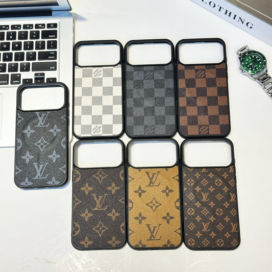 Louis Vuitton-inspired check and monogram case for iPhone 17 Pro Max