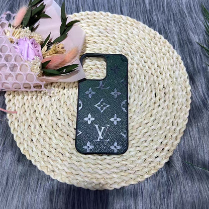 Louis Vuitton-inspired bright monogram case for iPhone 16 Pro Max