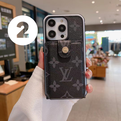 Louis Vuitton-inspired checkered phone wallet case