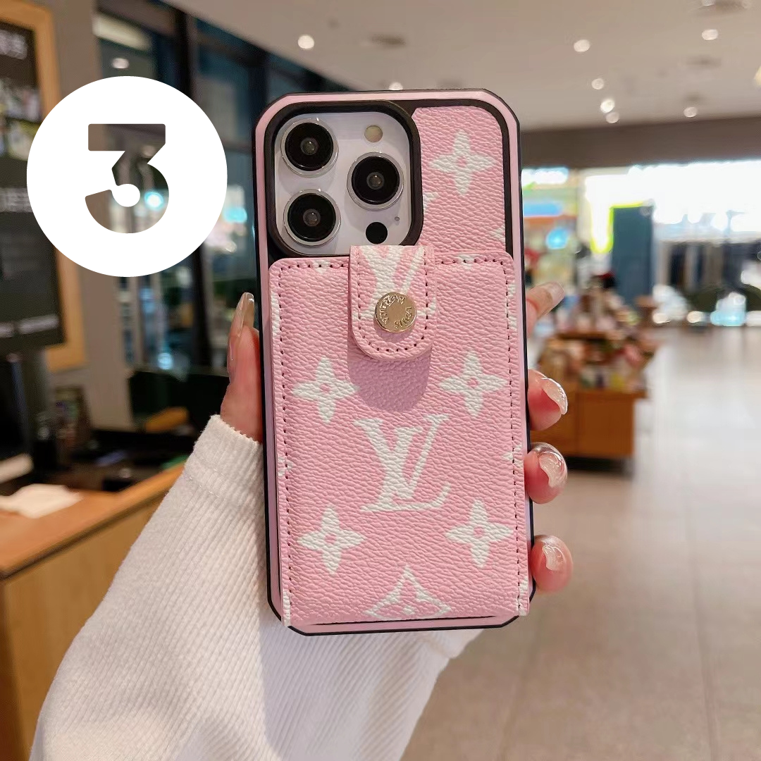 Louis Vuitton-inspired checkered phone wallet case